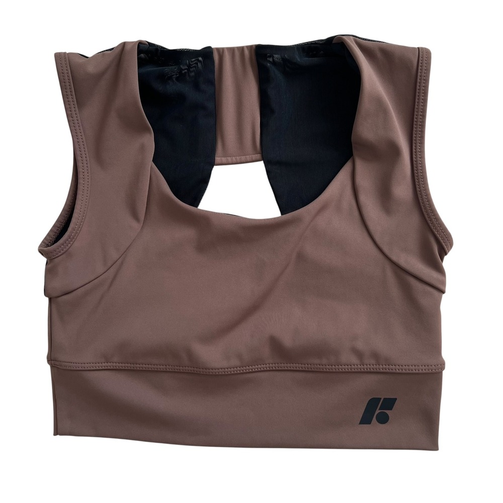 Forme Set Power Bra SZ M & Sculpt Leggings SZ S in Espresso Brown Posture Bra - Picture 3 of 16